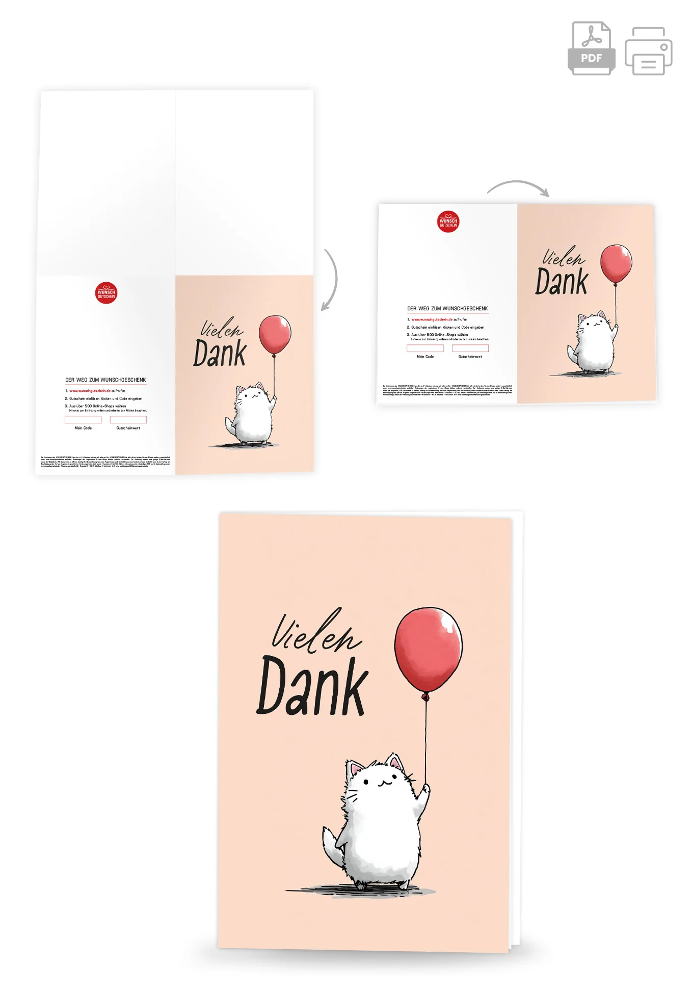 Vielen Dank - Katze Luftballon PDF - Image 4