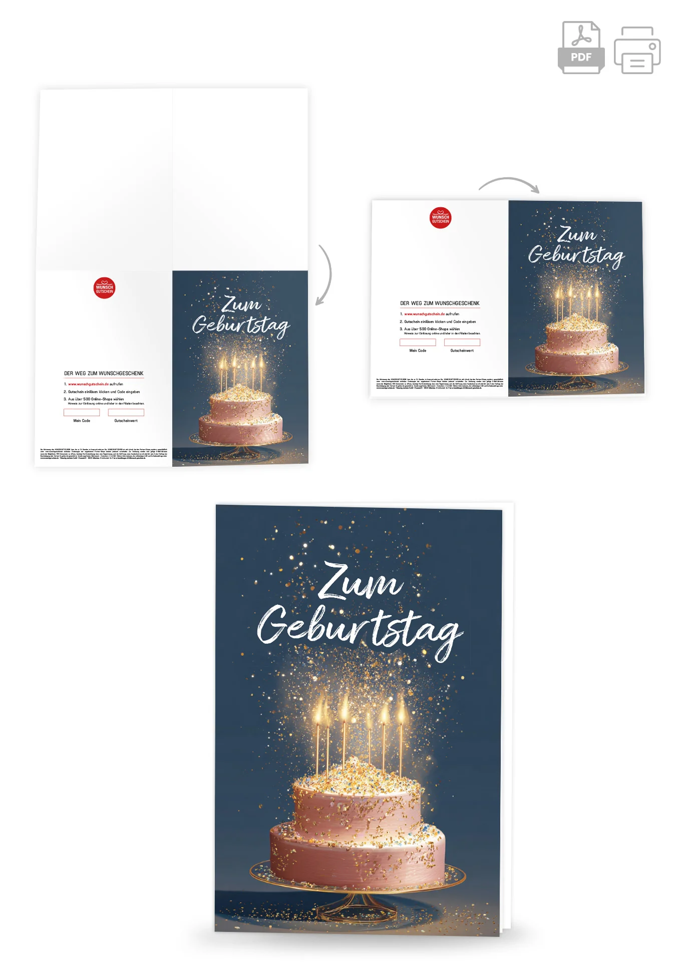 Zum Geburtstag - Torte Glitzer - Image 4