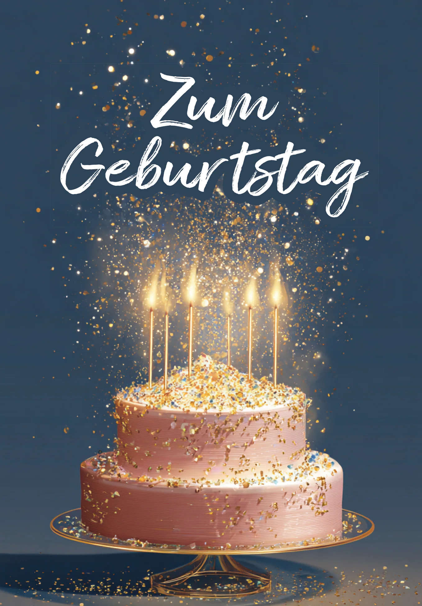 Zum Geburtstag - Torte Glitzer PDF - Image 2