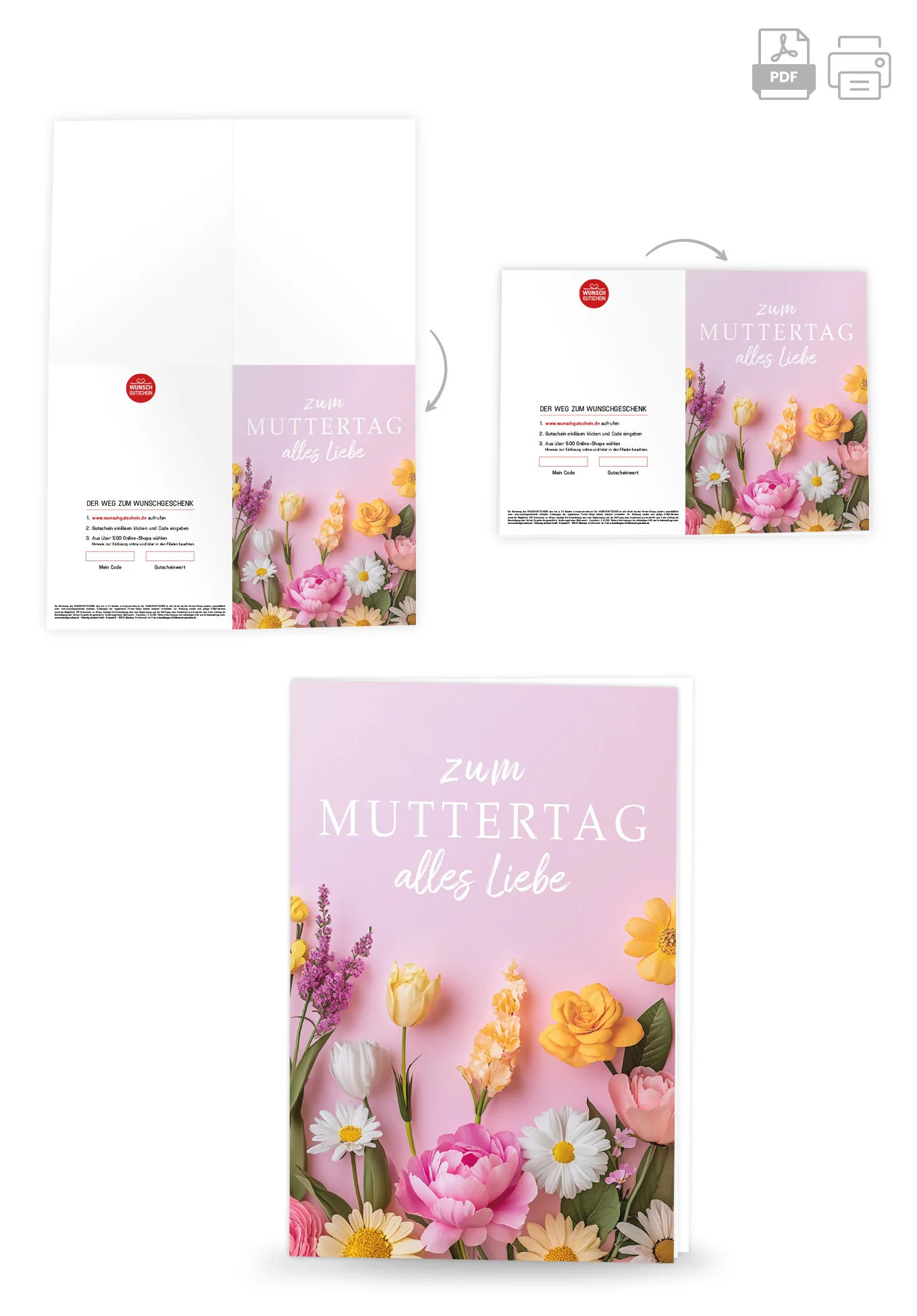 Zum Muttertag alles Liebe - Blumen Rosa PDF - Image 4