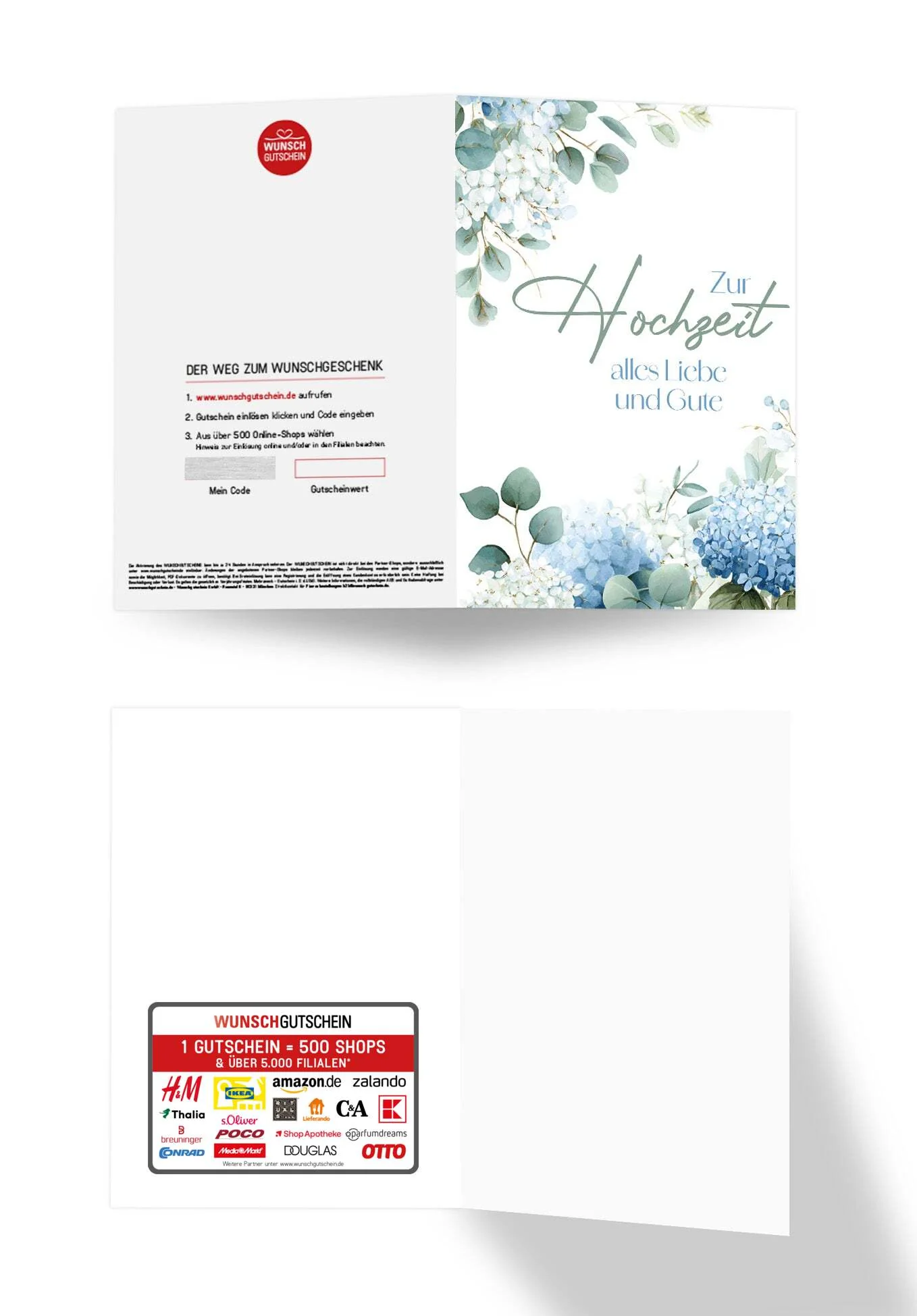 Zur Hochzeit alles Liebe und Gute - Hortensien Blau - Image 3