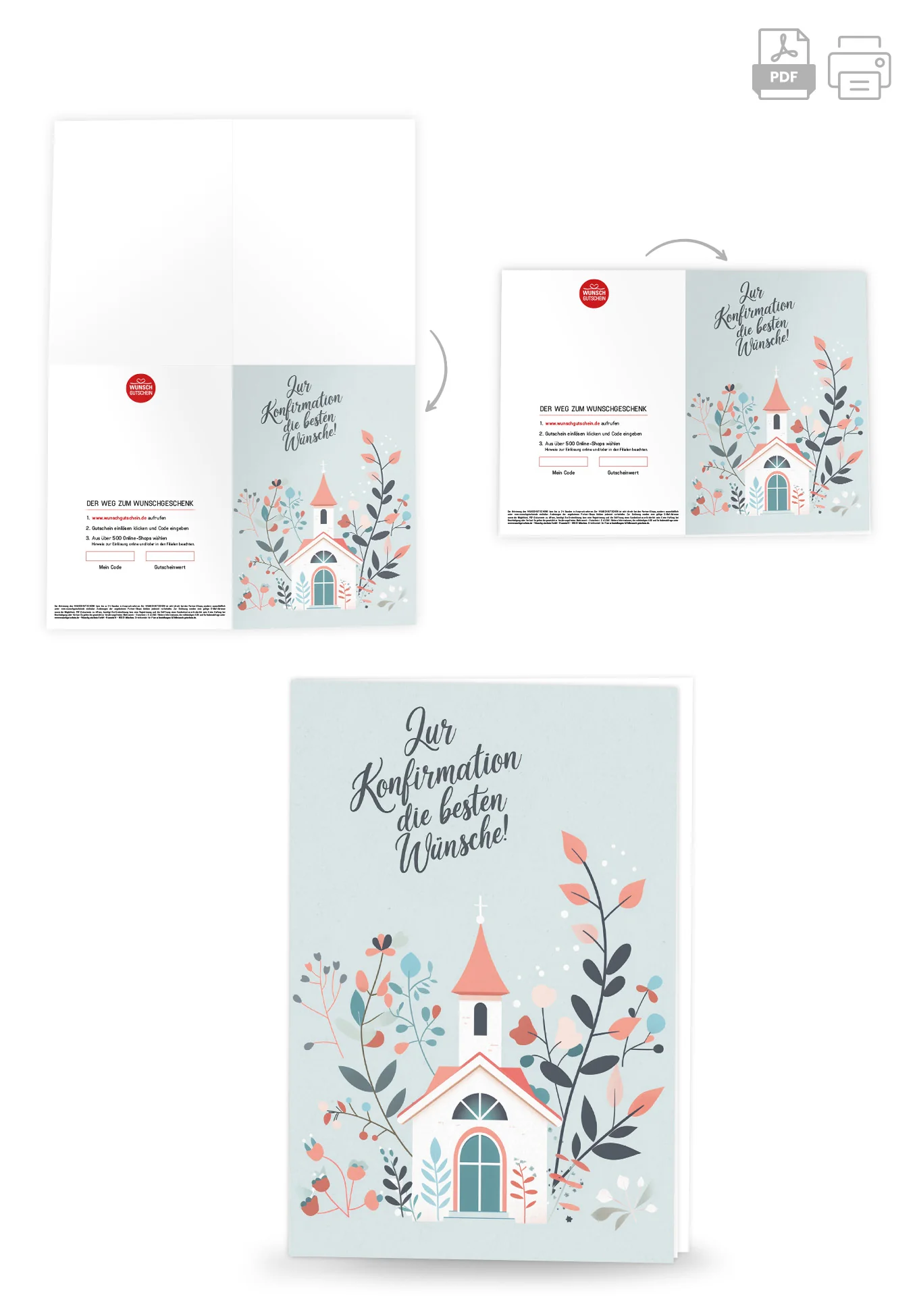 Zur Konfirmation - Kirche Rosa - Image 4